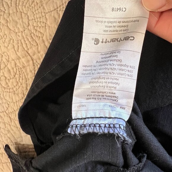 Carhartt Men's Slim Fit 6 pockets Scrub top black size L - Picture 13 of 13